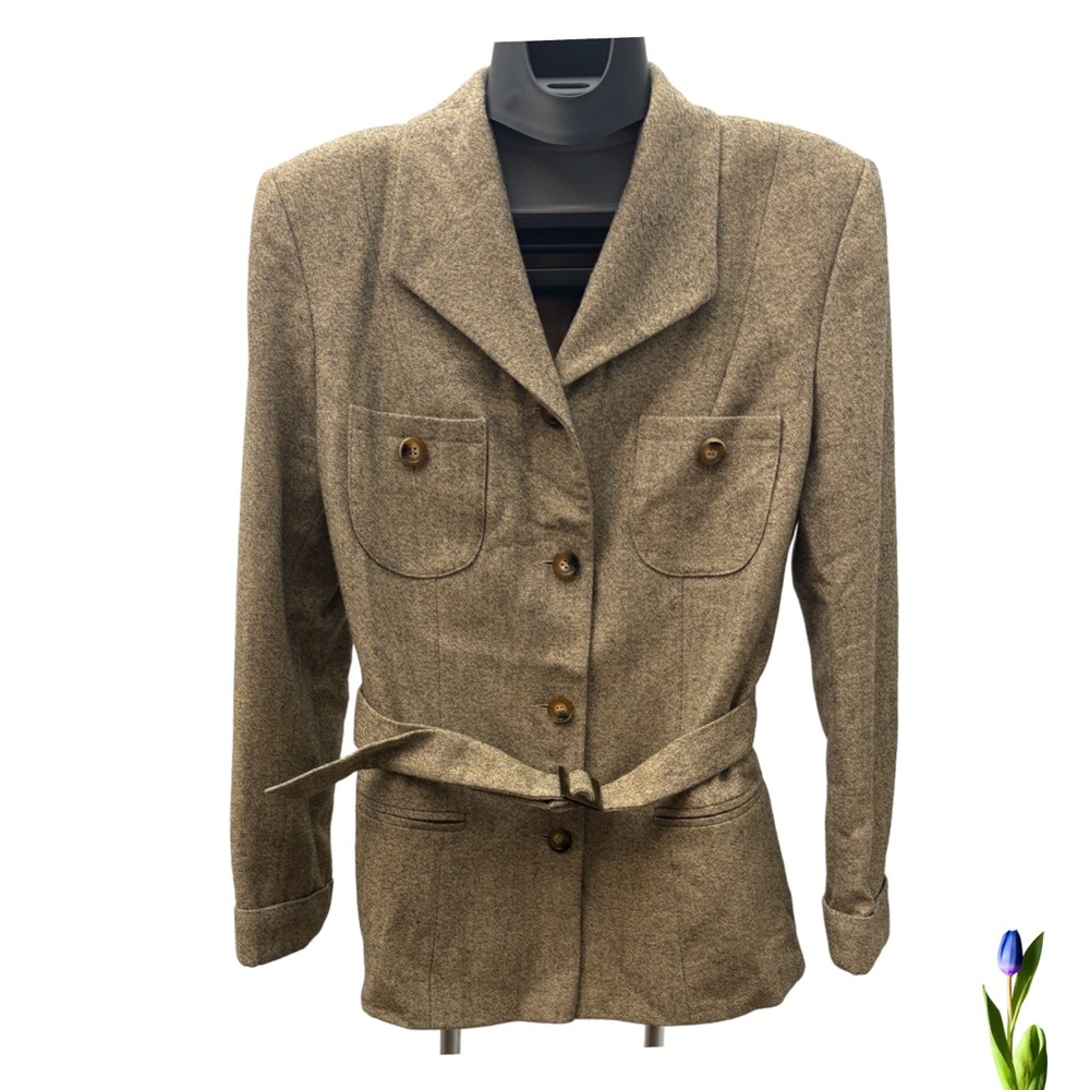 Vintage Petite Sophisticate safari  jacket, with belt, size 8